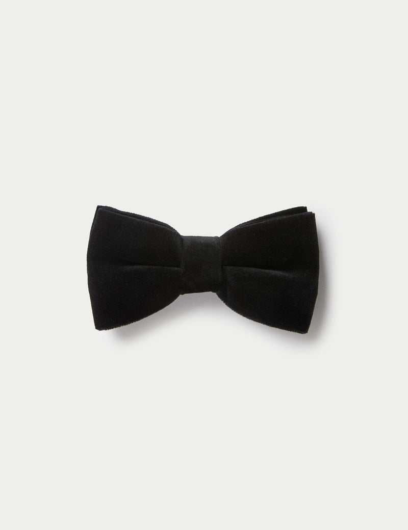 Jaeger velvet bow tie in cotton (British brand)