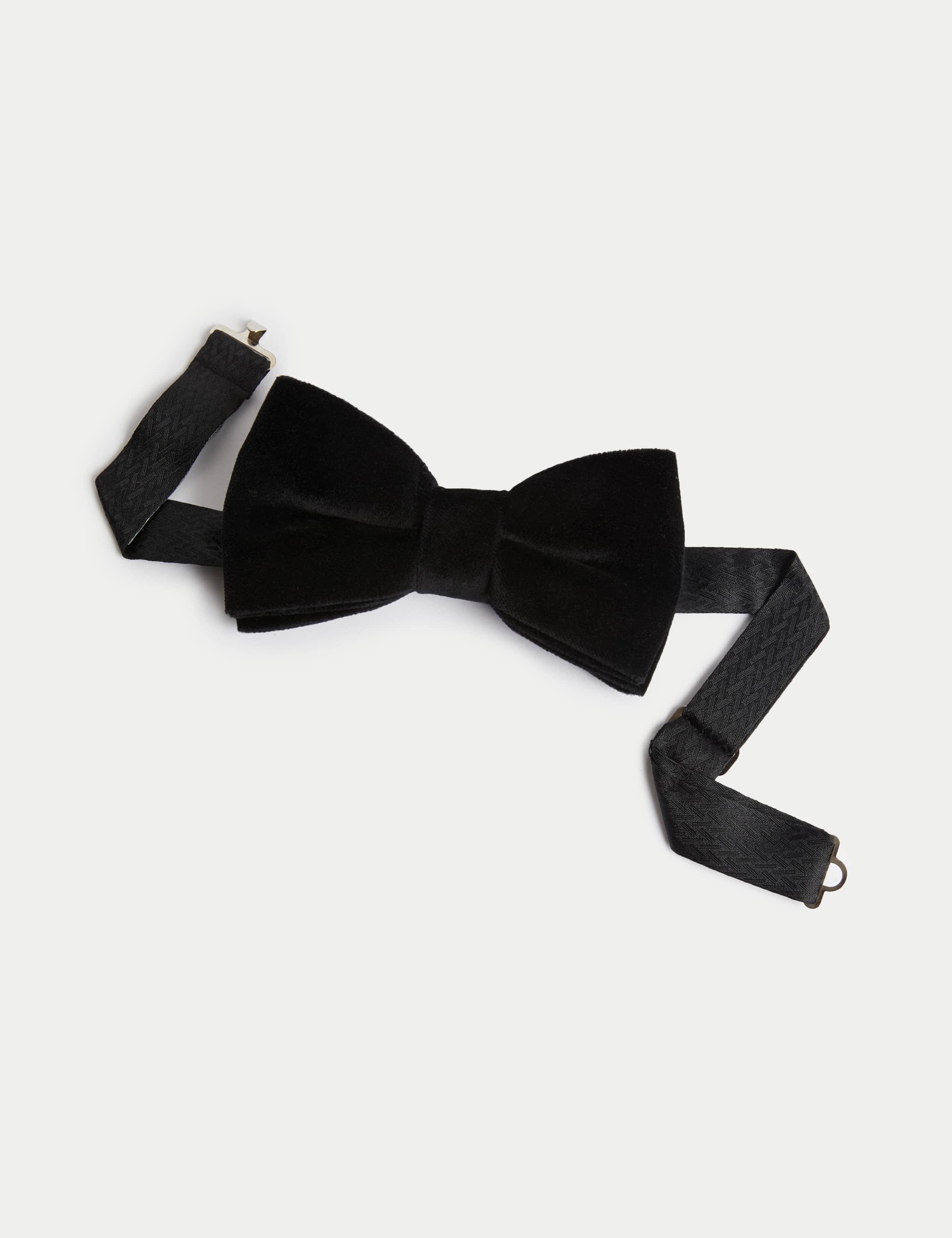 Jaeger velvet bow tie in cotton (British brand)