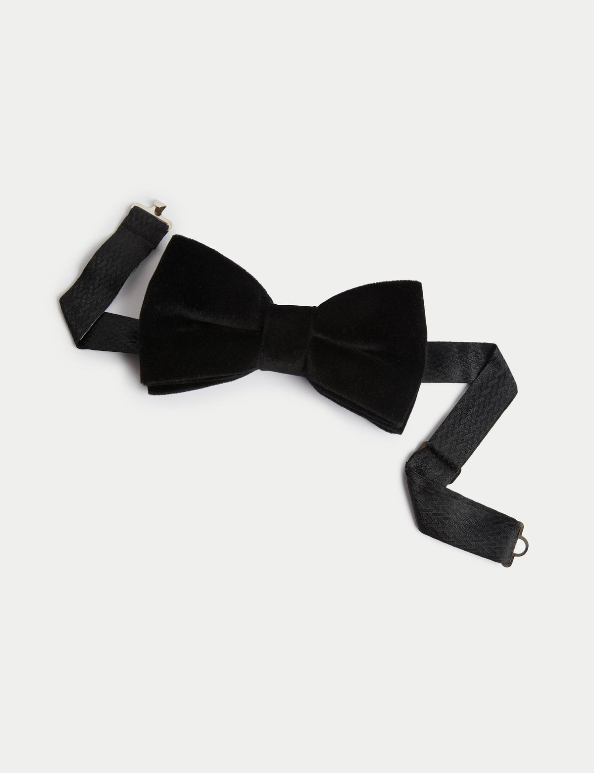Jaeger velvet bow tie in cotton (British brand)