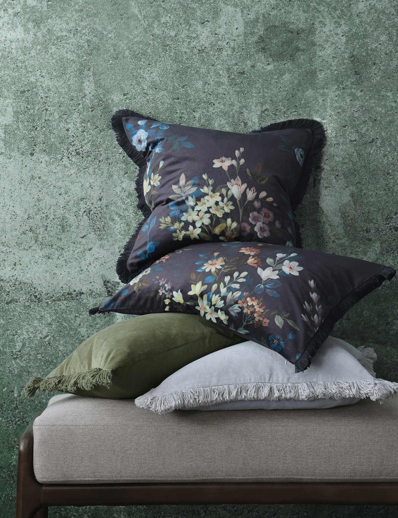 MM Linen velvet cushion floral 50cm, UK version