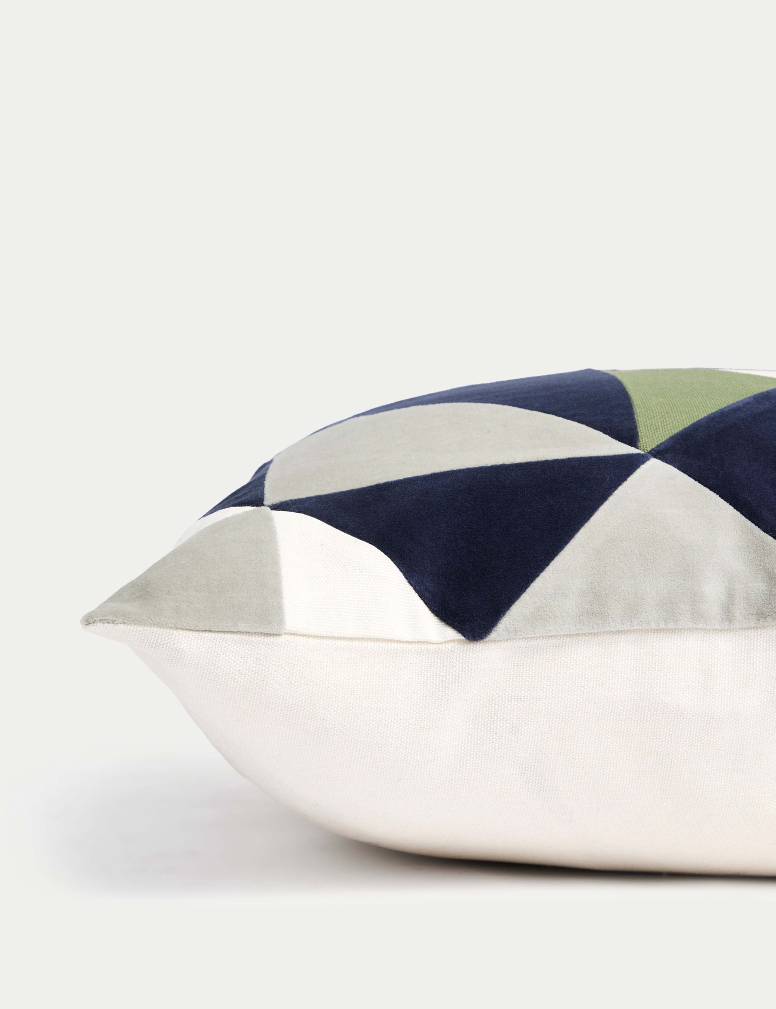 Geometric cushion velvet 50cm square (British brand)