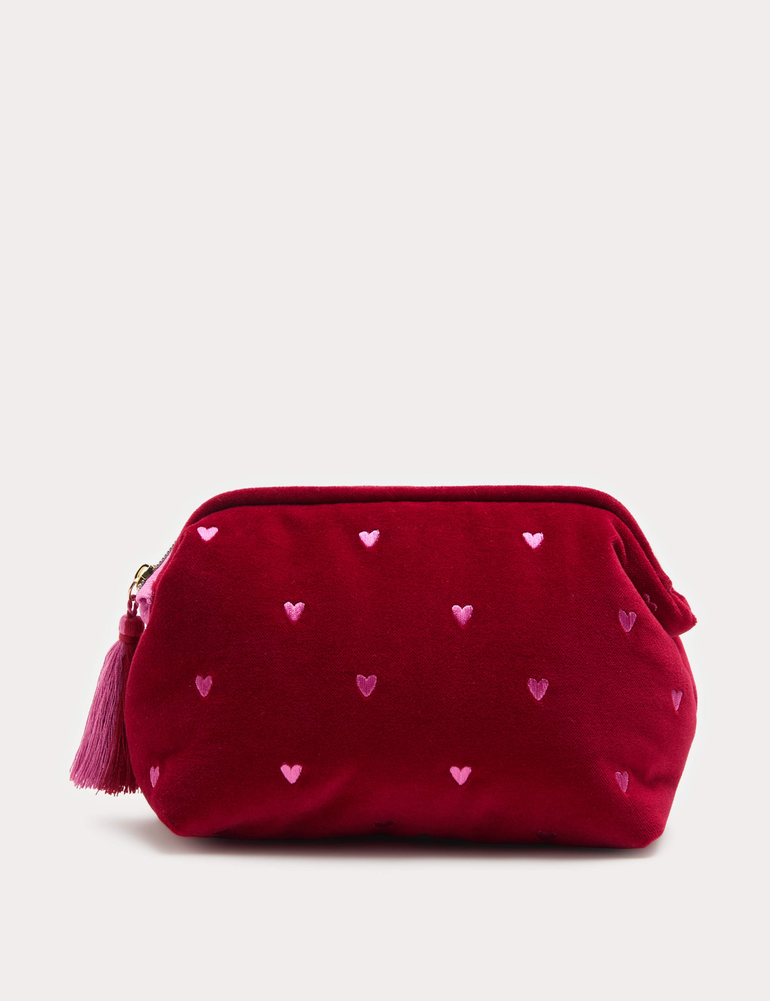 Velvet heart makeup bag - British product