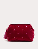Velvet heart makeup bag - British product