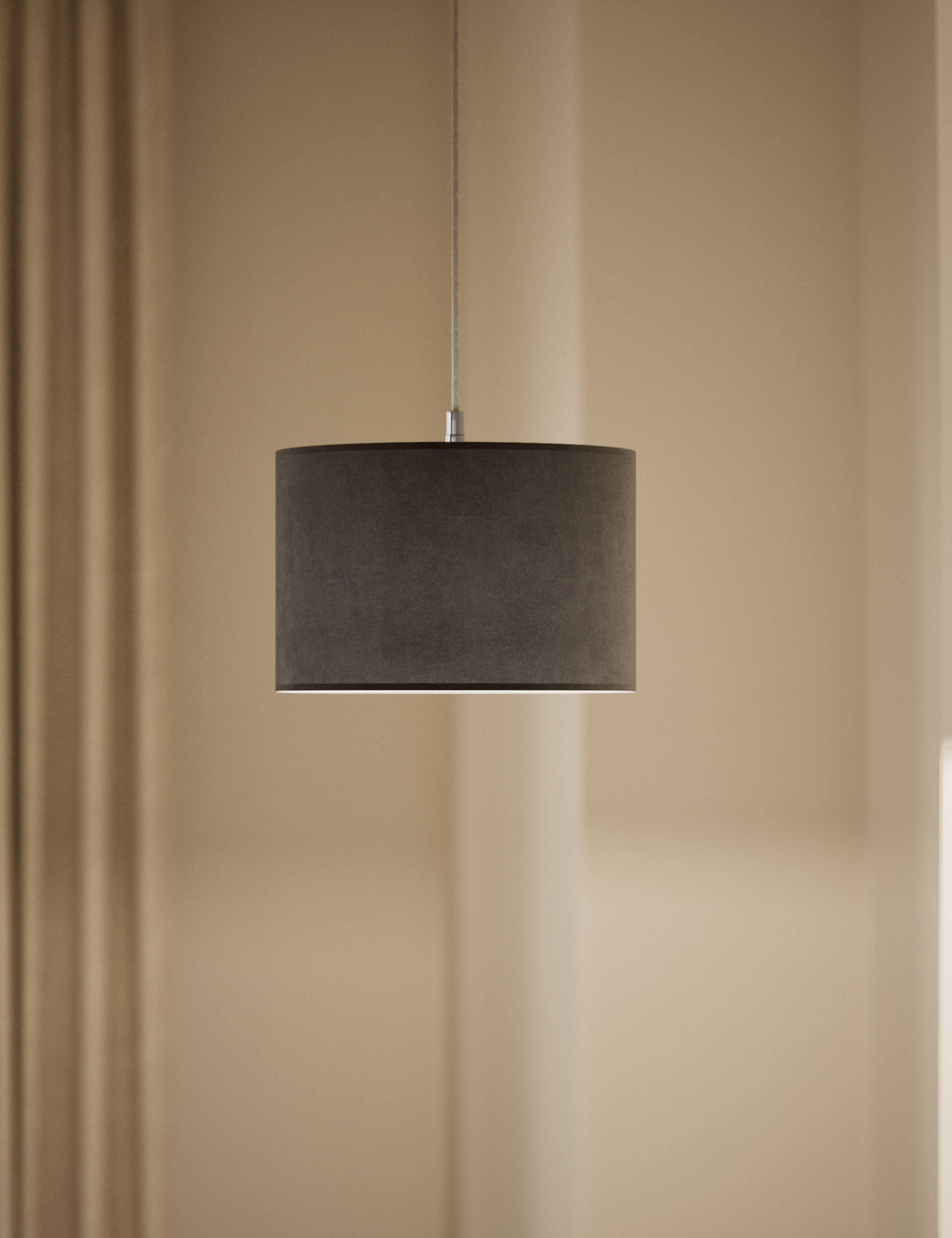 Velvet lamp shade 30cm width - British product