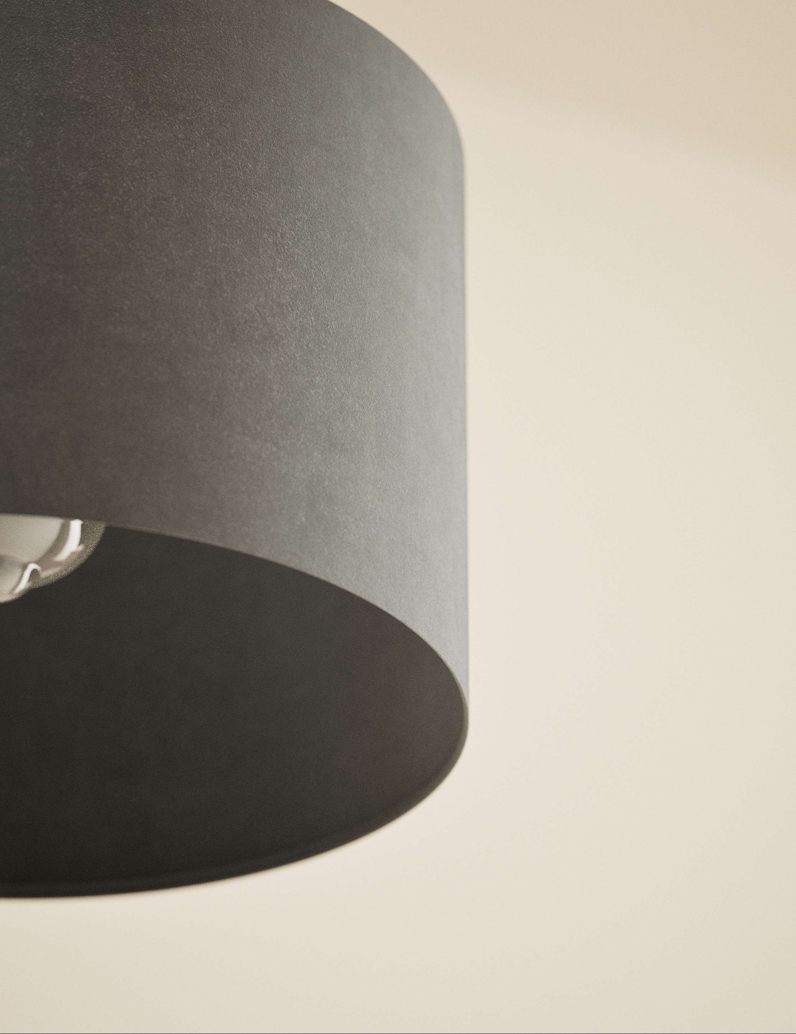Velvet lamp shade 30cm width - British product