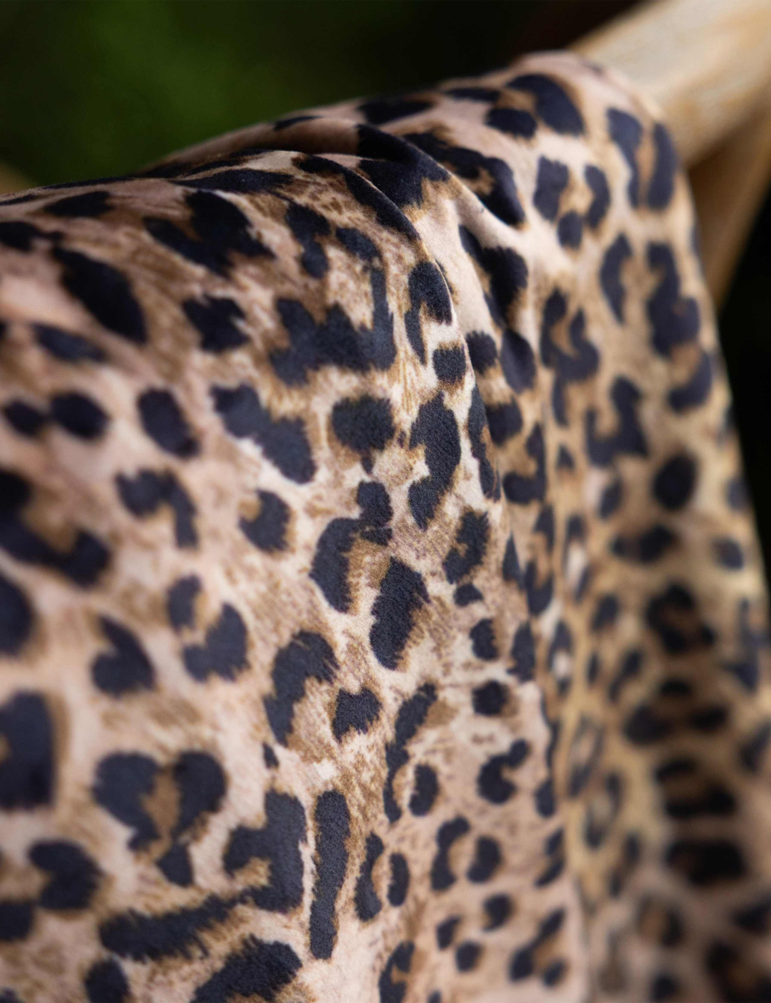 Rockett St George velvet leopard print tasselled throw (British brand)