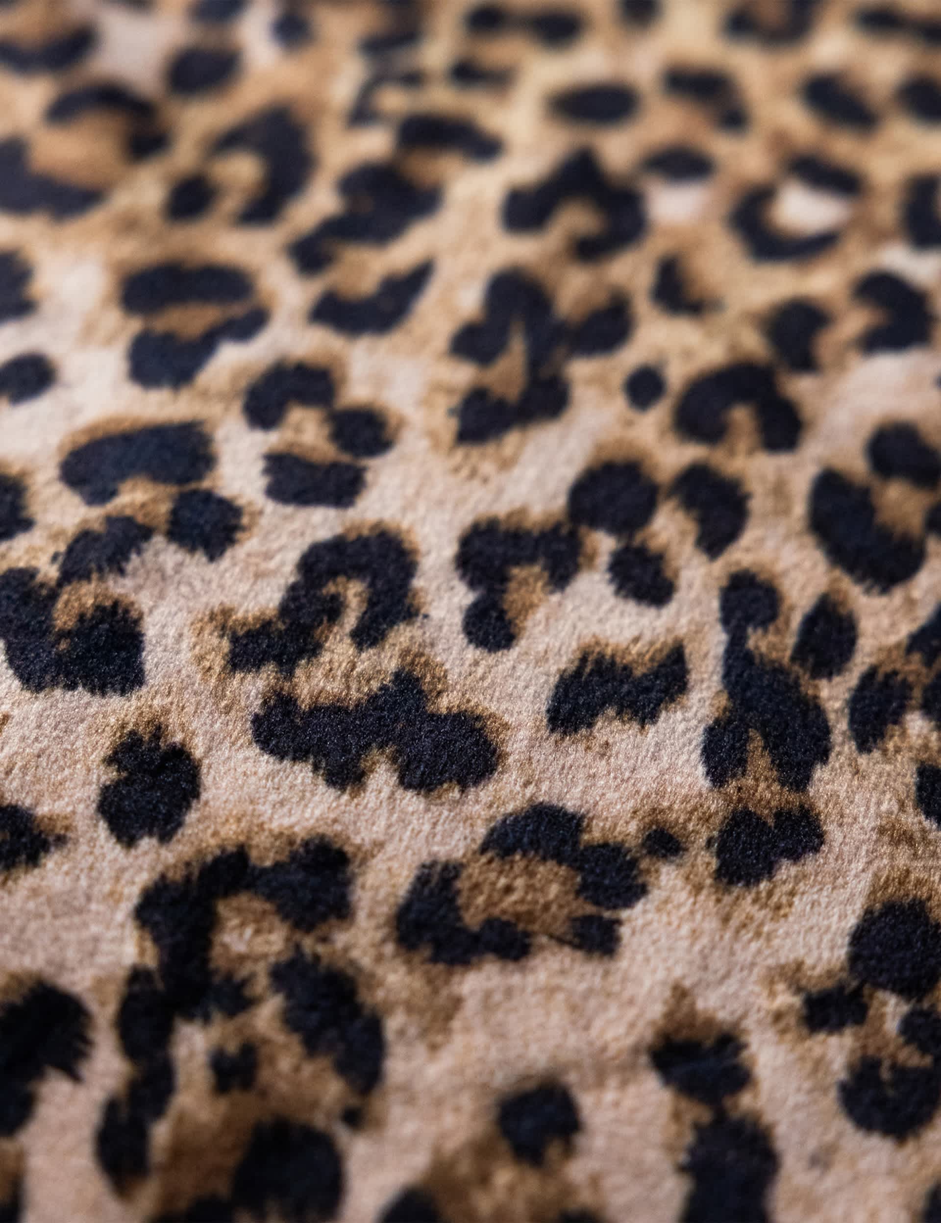 Rockett St George velvet leopard print tasselled throw (British brand)