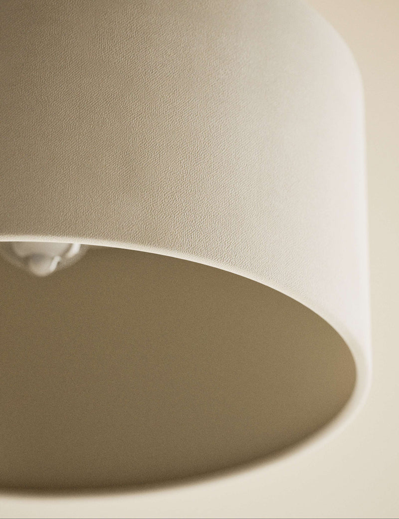 Velvet oversized ceiling lamp shade with soft finish (British brand)