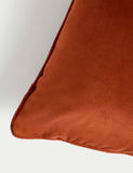 Velvet piped large cushion, UK version