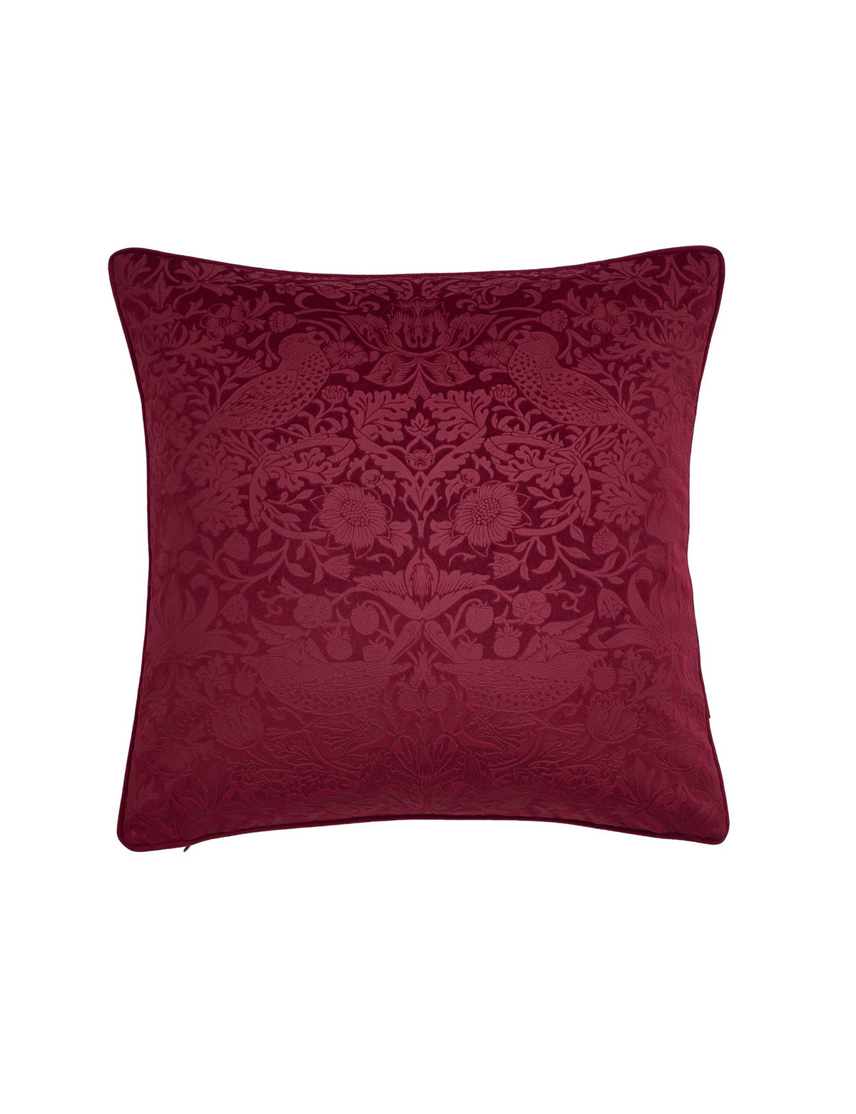 William Morris Strawberry Thief velvet cushion 50cm (British brand)