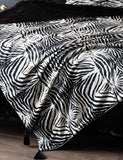 Rockett St George velvet zebra tassled throw, imported from the UK