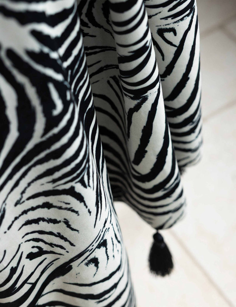 Rockett St George velvet zebra tassled throw, imported from the UK