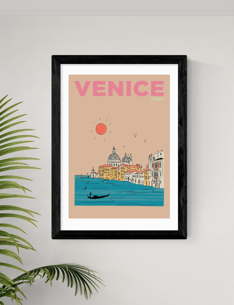 East End Prints framed Venice Italy art print, imported from the UK