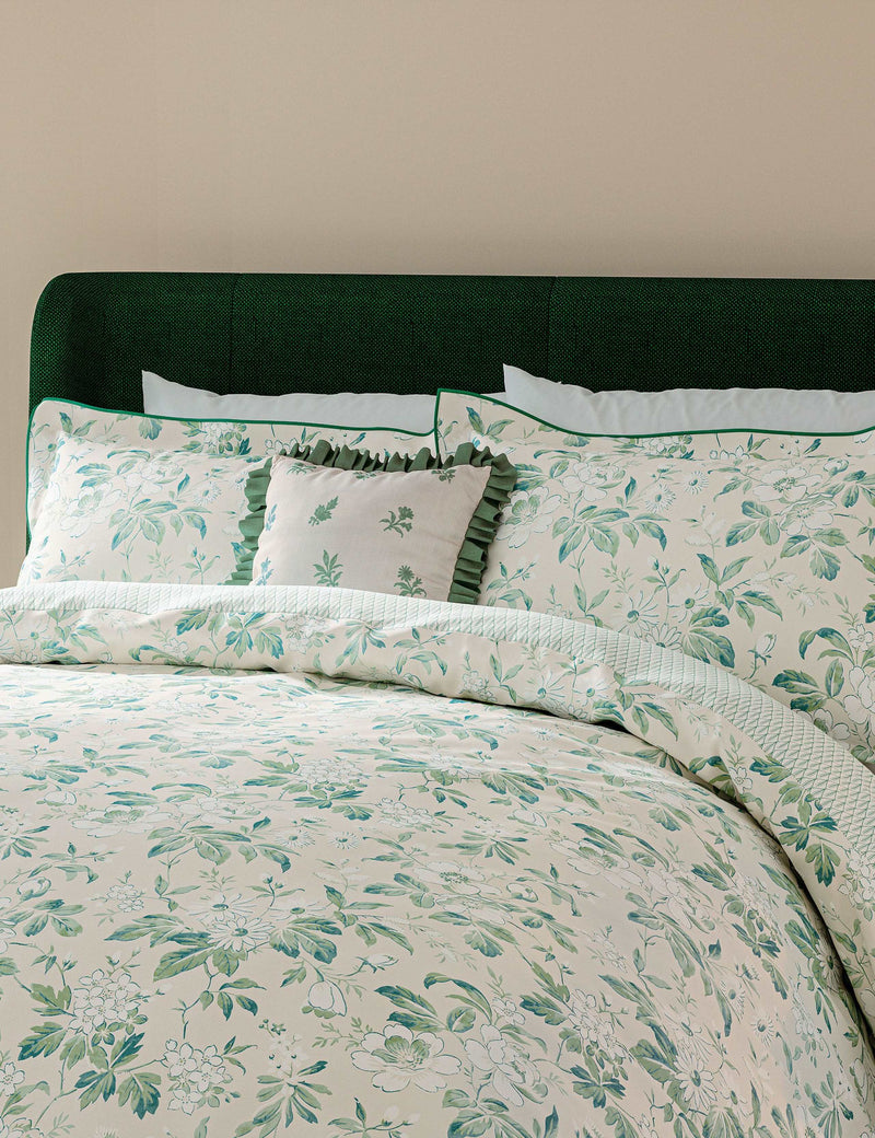 Verdant Bouquet frill square cushion 45cm, imported from the UK