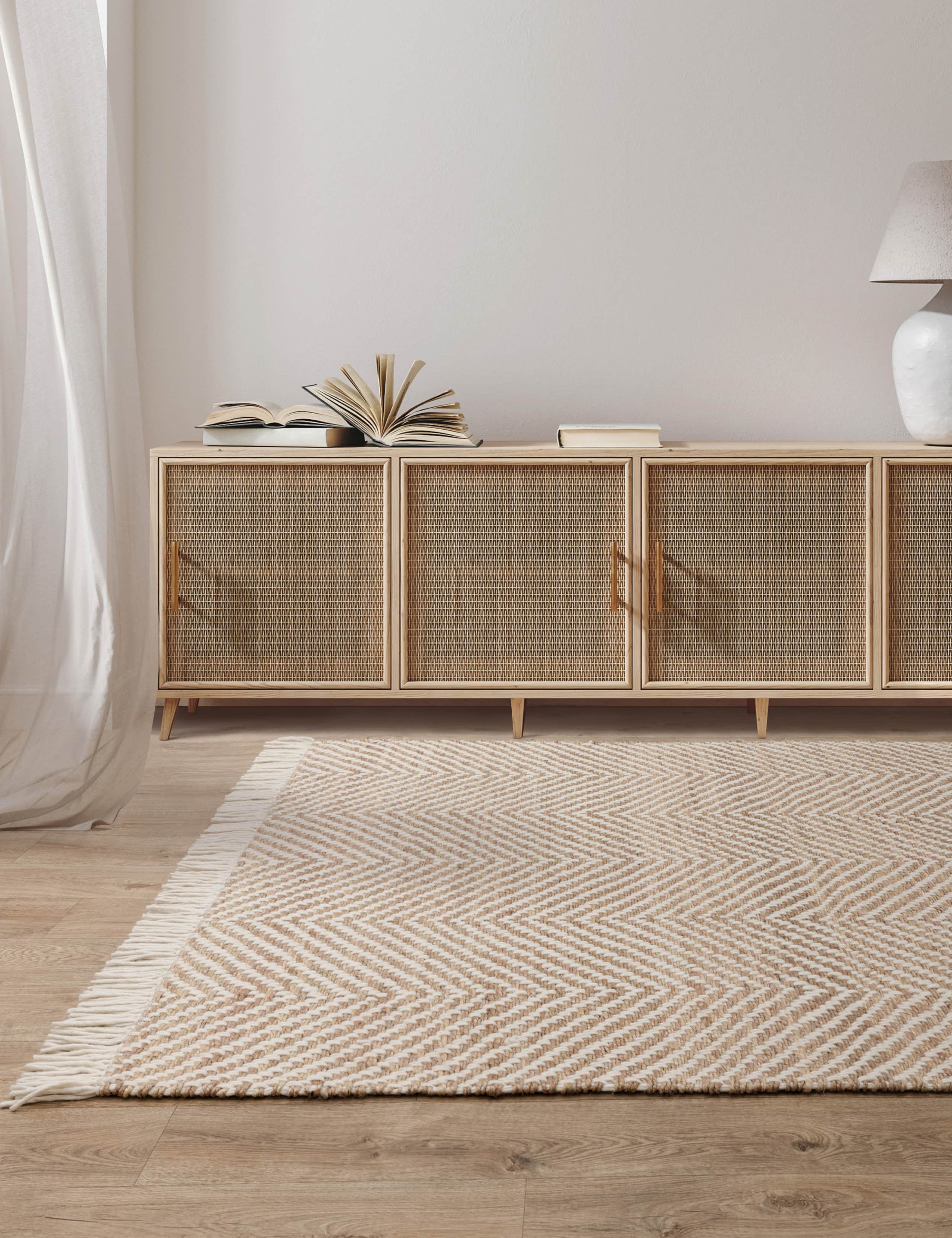 Asiatic Vigo chevron jute rug 160x230 cm, imported from the UK