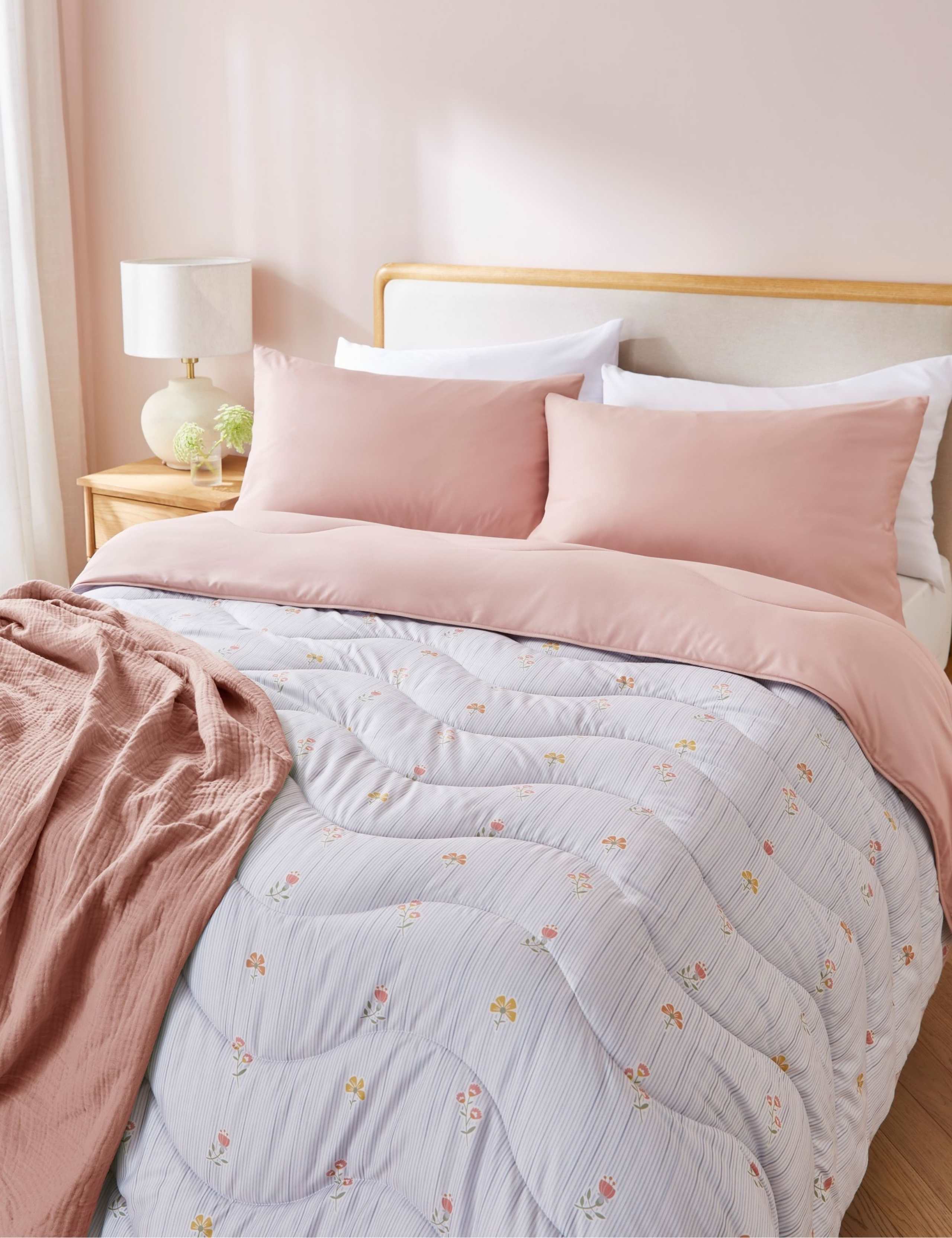 Night Lark vintage stripes coverless duvet set - British product