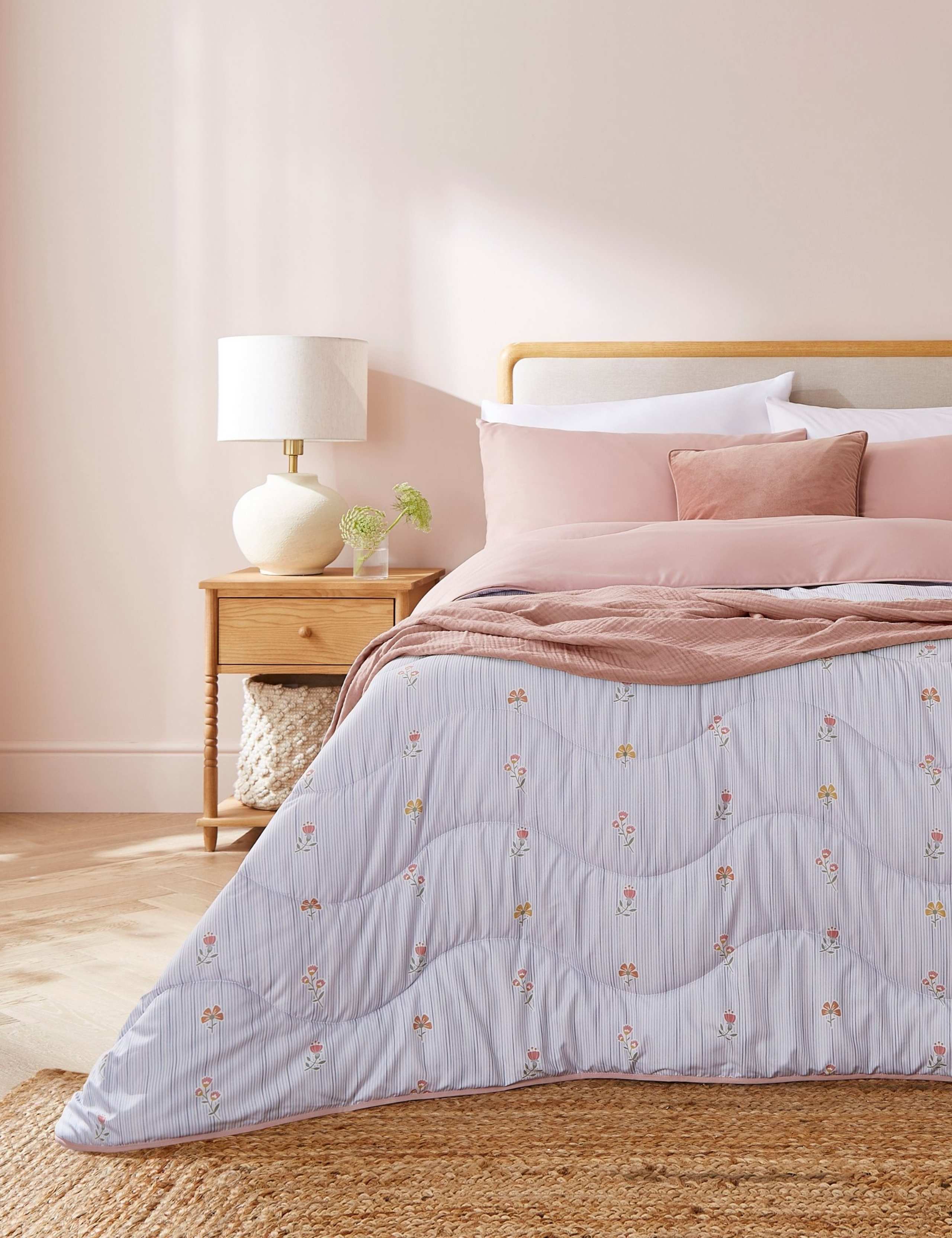 Night Lark vintage stripes coverless duvet set - British product