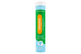 Effervescent Vitamin C tablets orange flavour - British product