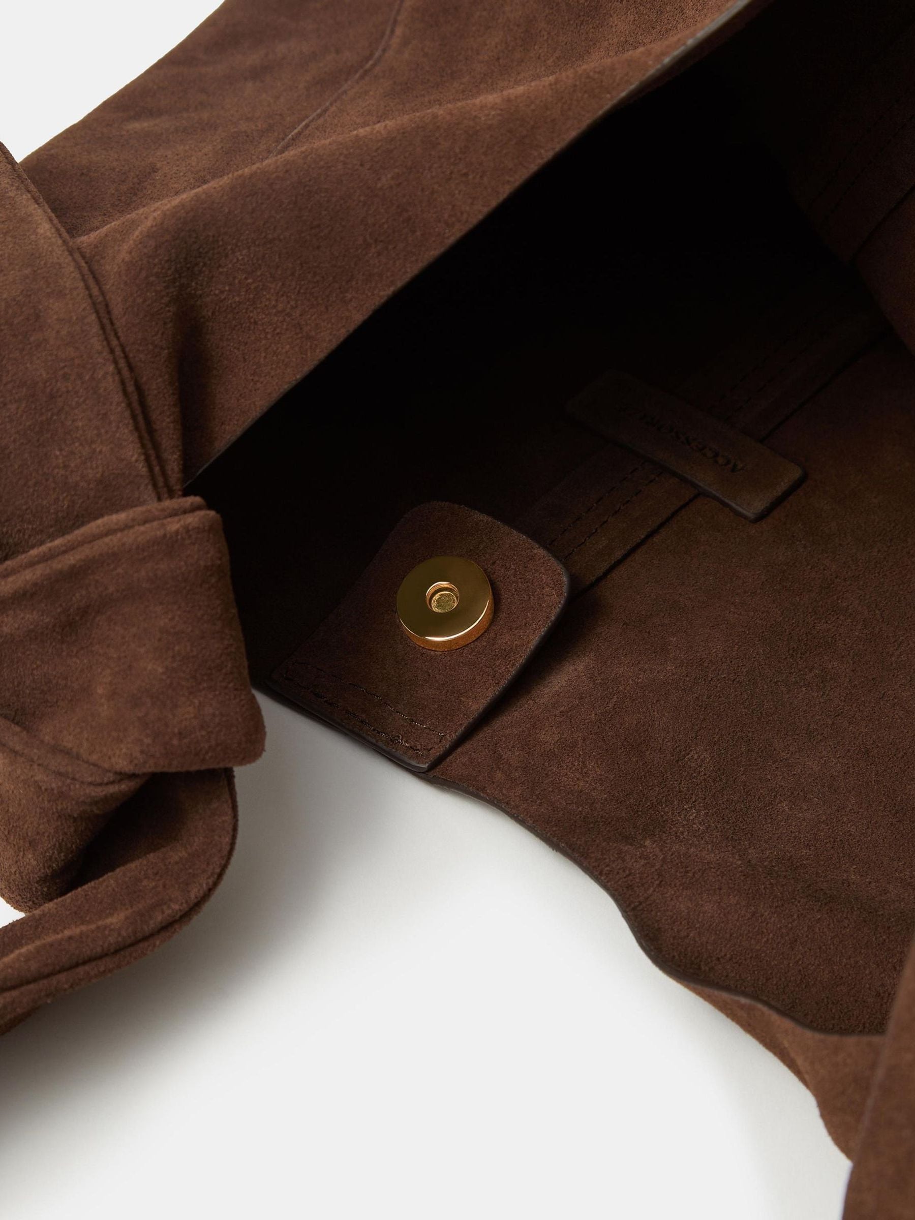 Accessorize brown leather slouchy knot shoulder bag, imported from the UK