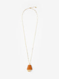 Mint Velvet gold tone faux leather cased pendant necklace, UK version