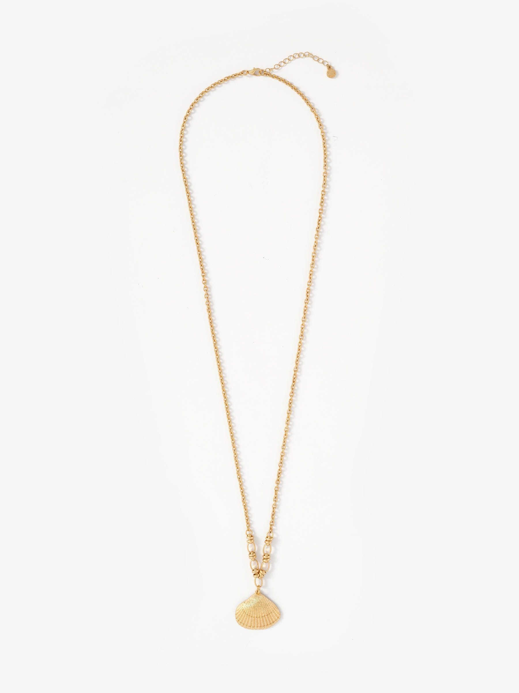 Mint Velvet gold tone shell pendant necklace - British product