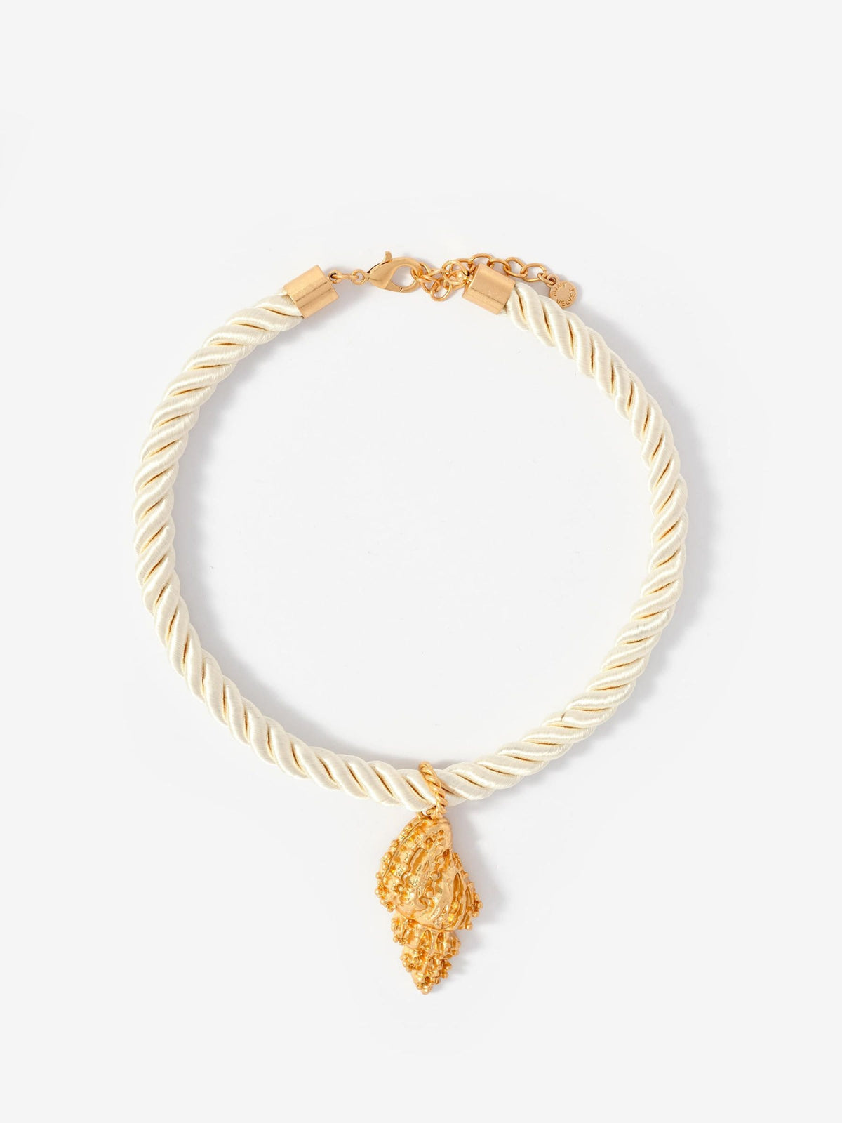 Mint Velvet gold tone shell rope necklace, UK version