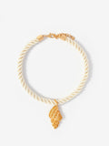 Mint Velvet gold tone shell rope necklace, UK version