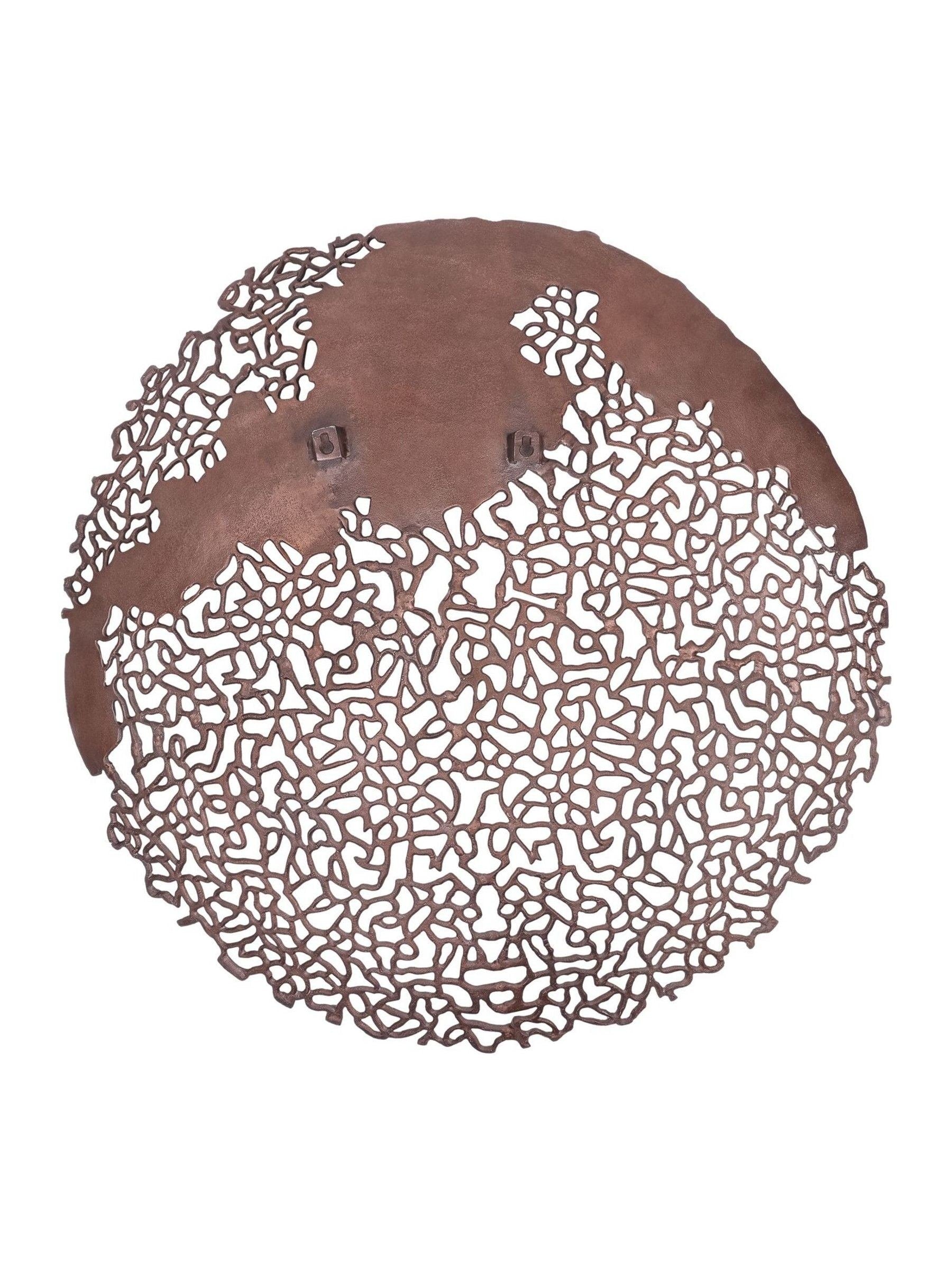 Libra Interiors coral wall plaque raw bronze 92x92cm - British product