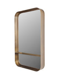 Libra Interiors Santa Monica wall mirror, smoked gold, medium (British brand)