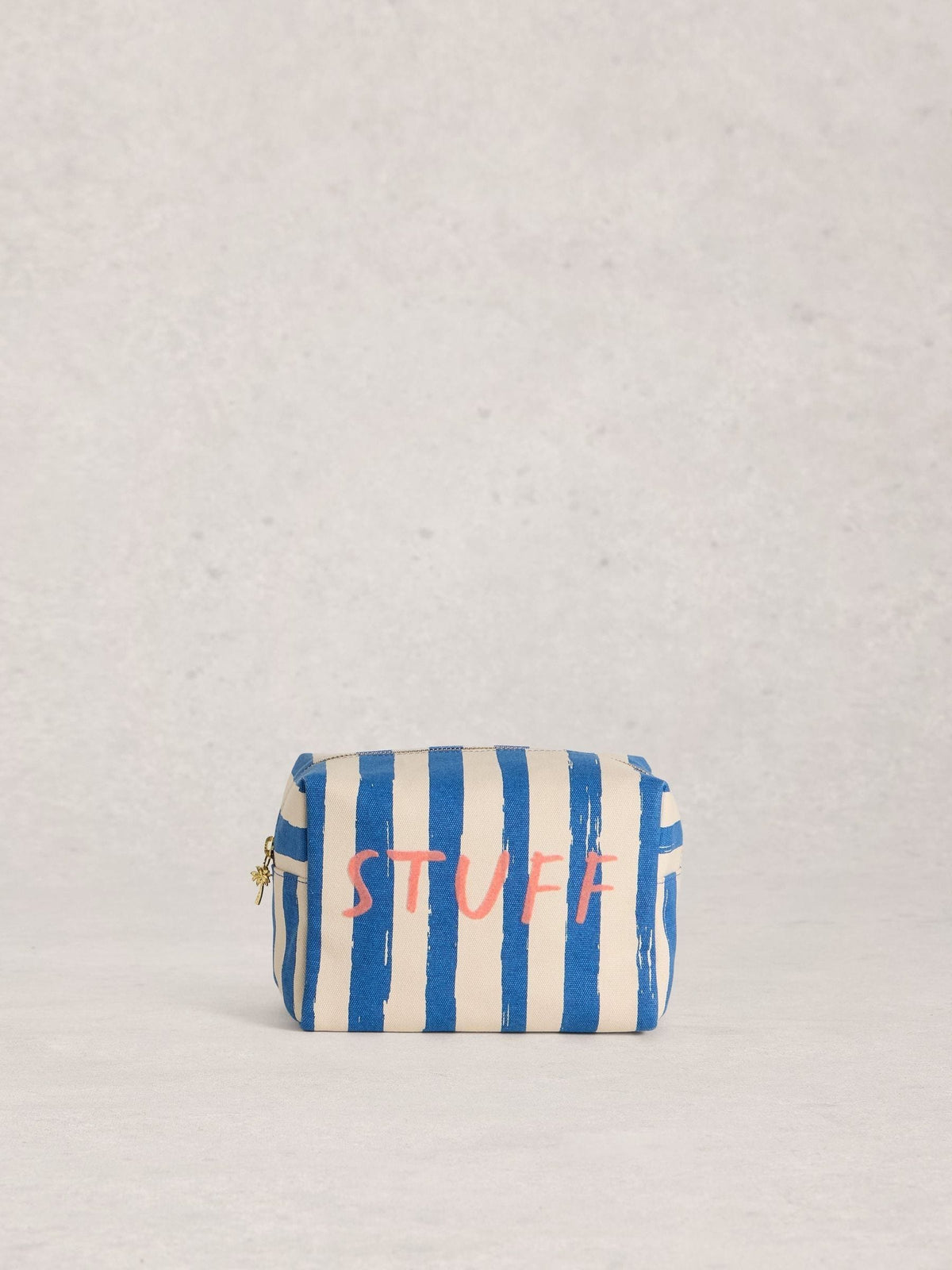White Stuff Blue Canvas Washbag, imported from the UK