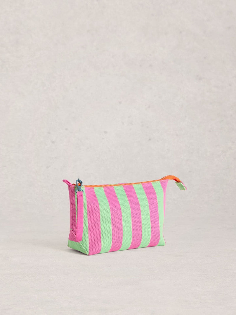 White Stuff Pink Meadow Mesh Wash Bag