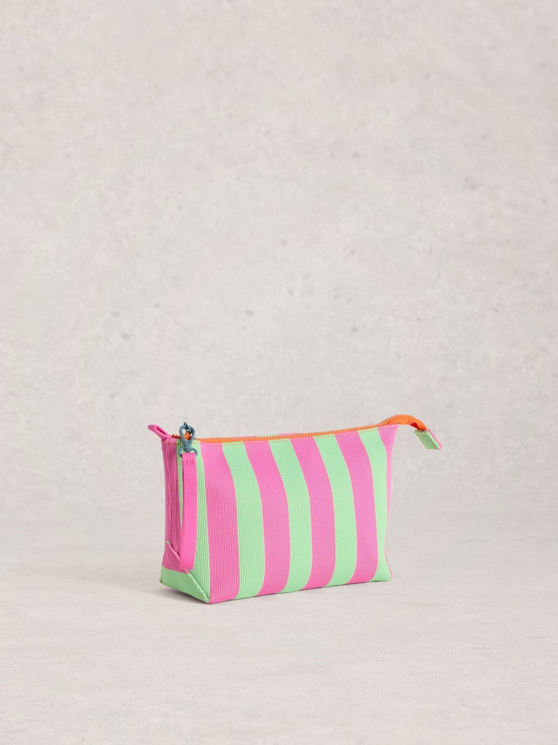 White Stuff Pink Meadow Mesh Wash Bag