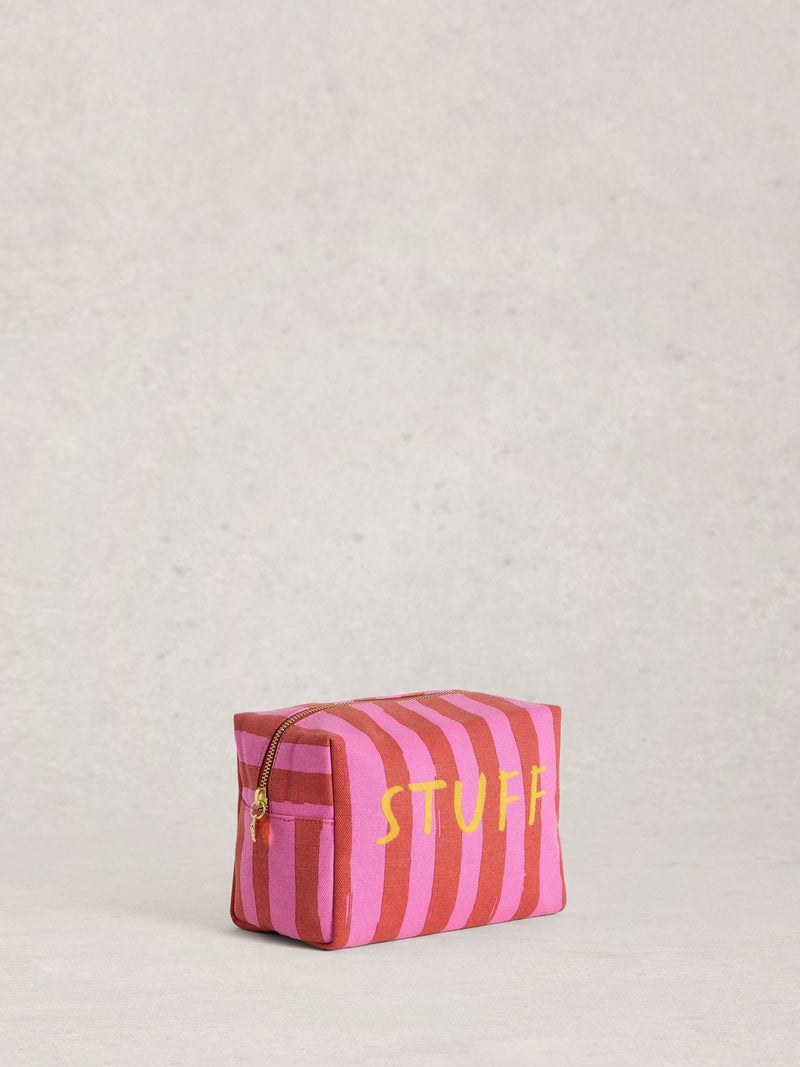 White Stuff Blue Canvas Washbag, imported from the UK