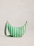 White Stuff canvas cross-body bag green white - British product