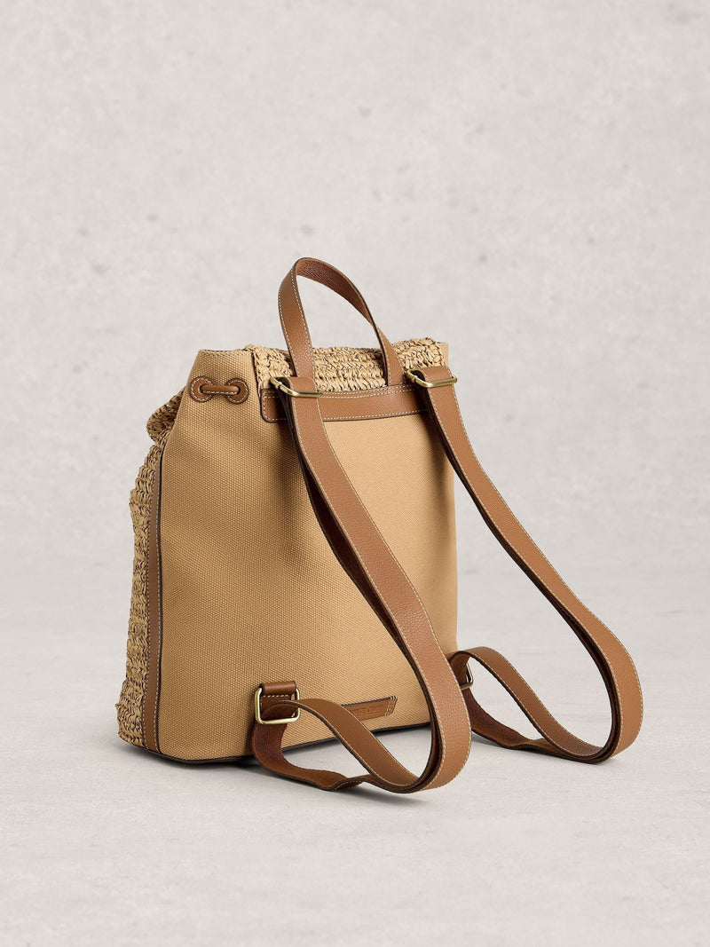 White Stuff Natural Isabel backpack, imported from the UK