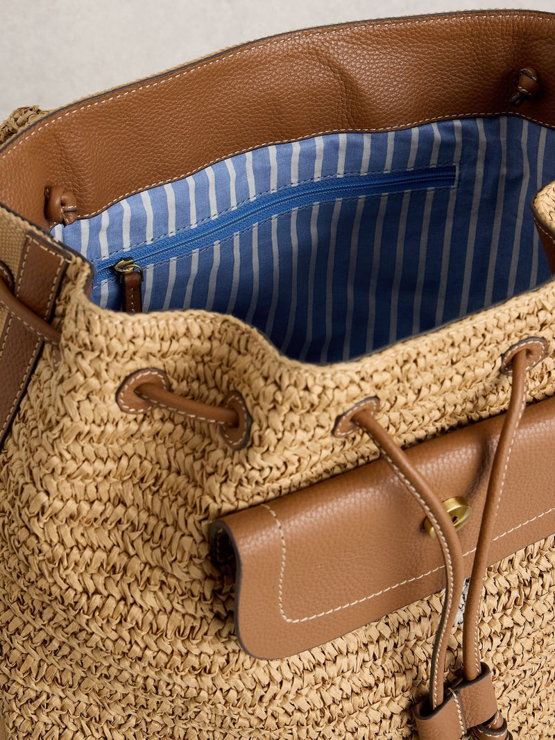 White Stuff Natural Isabel backpack, imported from the UK