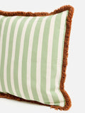 Oliver Bonas cushion cover green Issey striped 45cm, imported from the UK