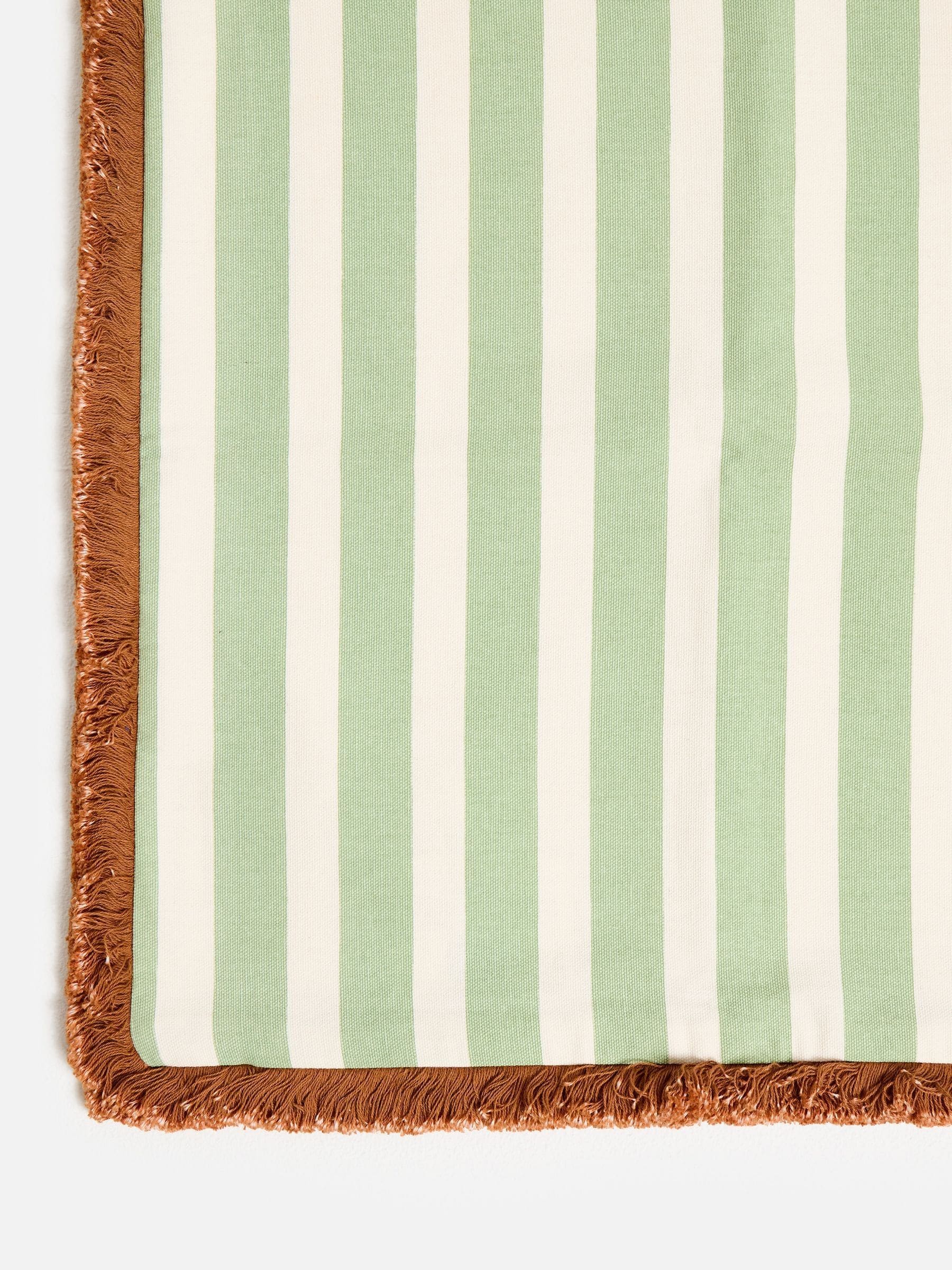 Oliver Bonas cushion cover green Issey striped 45cm, imported from the UK