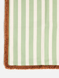 Oliver Bonas cushion cover green Issey striped 45cm, imported from the UK