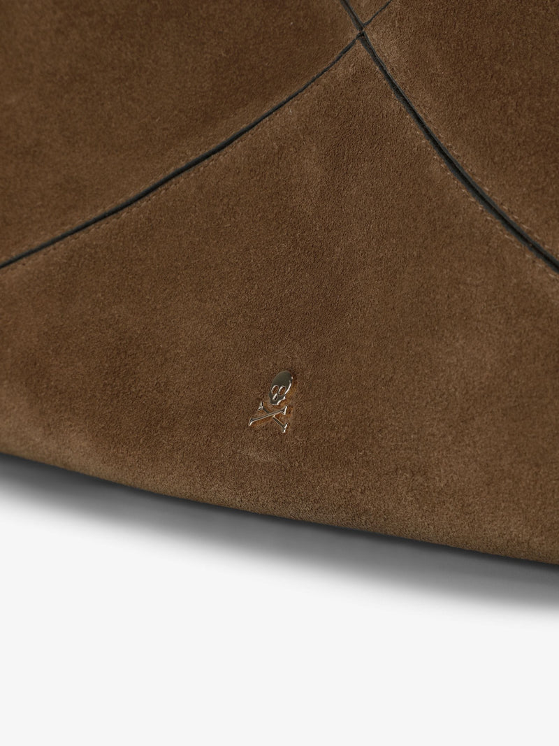 Scalpers brown suede-effect shoulder bag (British brand)