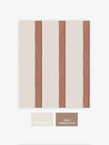 Rust Painted Stripe wallpaper sample A4, imported from the UK