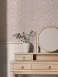 Emerald Ditsy Leaf Navy A4 Wallpaper Sample