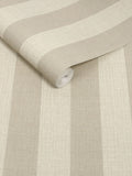 Wallpaper sample Warm Linen Stripe A4, imported from the UK
