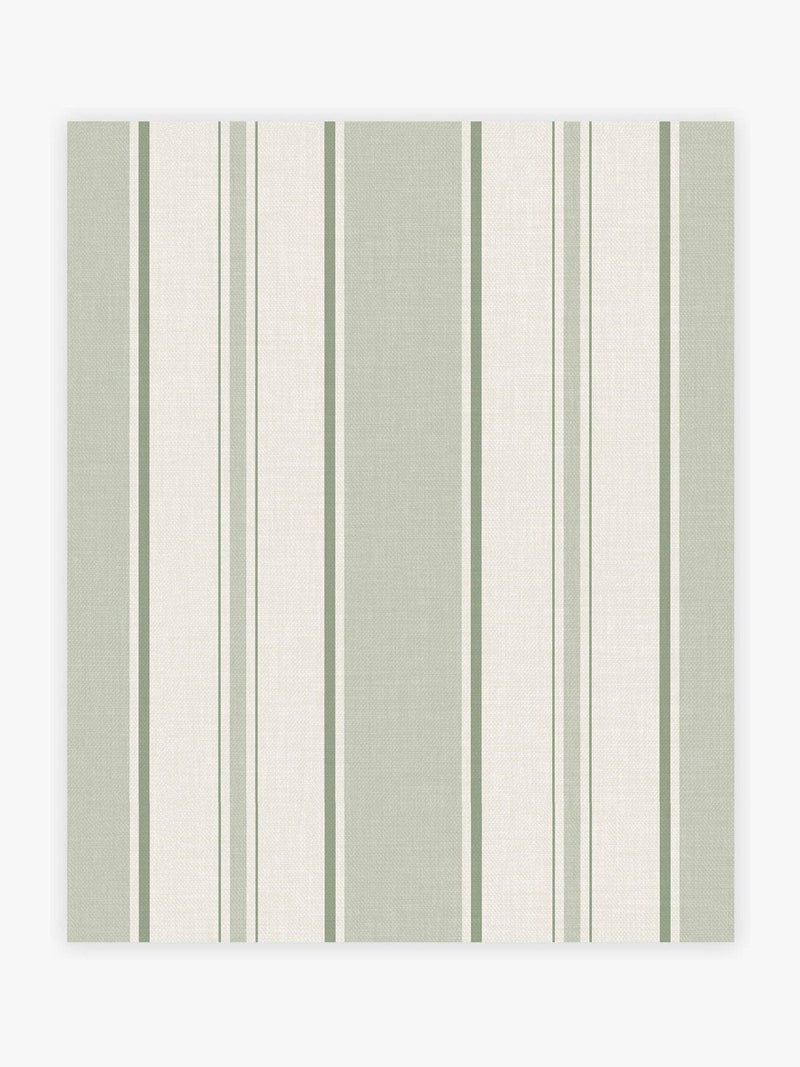 Sage Bold Country Stripe A4 Wallpaper Sample