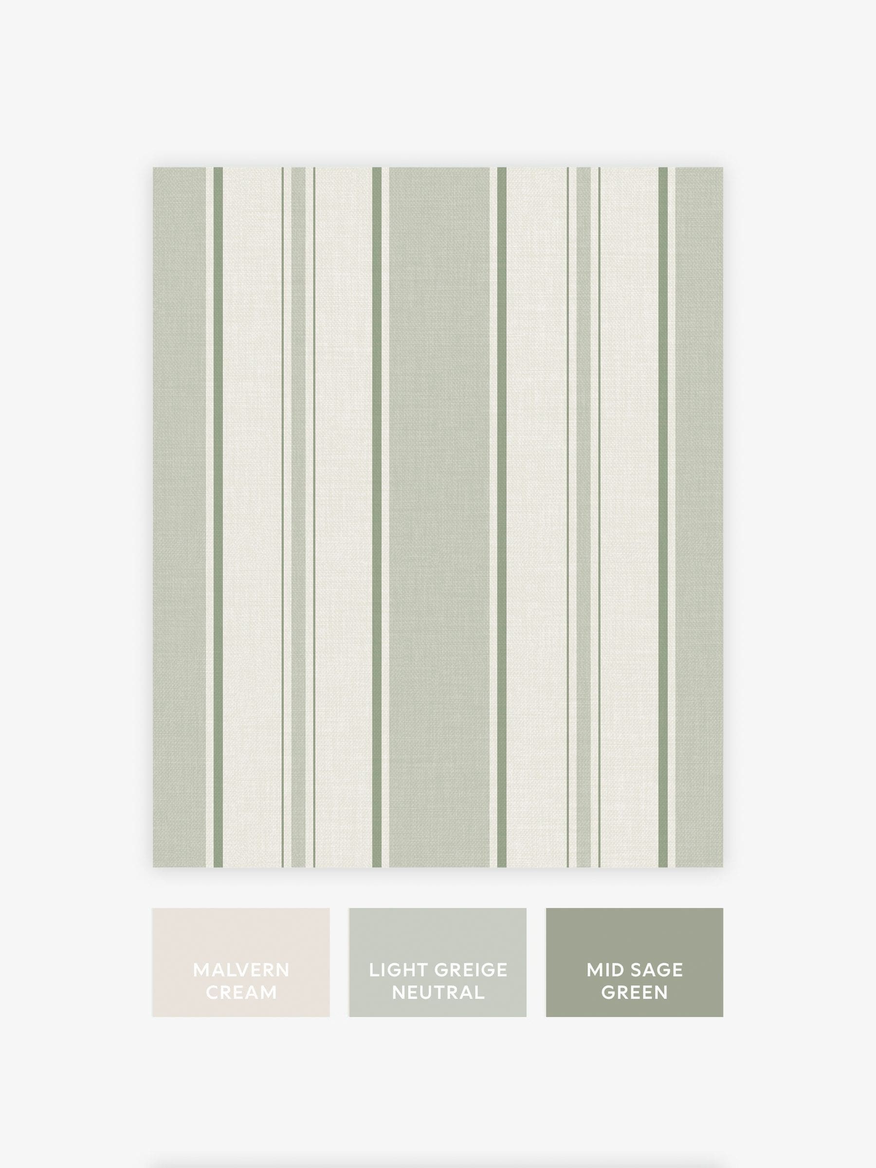 Sage Bold Country Stripe A4 Wallpaper Sample