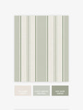 Sage Bold Country Stripe A4 Wallpaper Sample