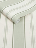 Sage Bold Country Stripe A4 Wallpaper Sample