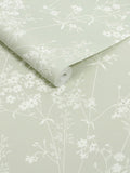 Sage Country Leaves wallpaper sample A4, imported from the UK