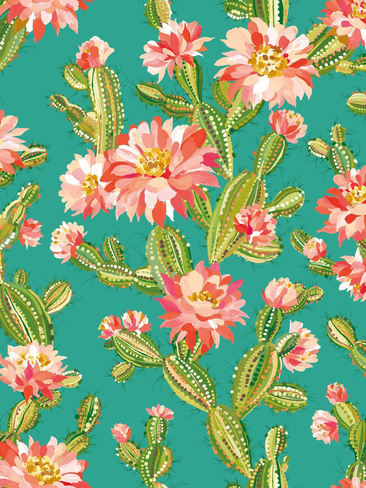 Ohpopsi Cactus Bloom wallpaper sample A4, imported from the UK
