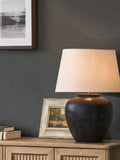 Charcoal linen look wallpaper sample A4 - British product